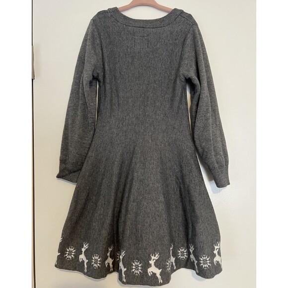 Little Sleepies Girls 7 Snowflake Sweater Dress Bamboo Cotton Winter Holiday - Picture 2 of 3